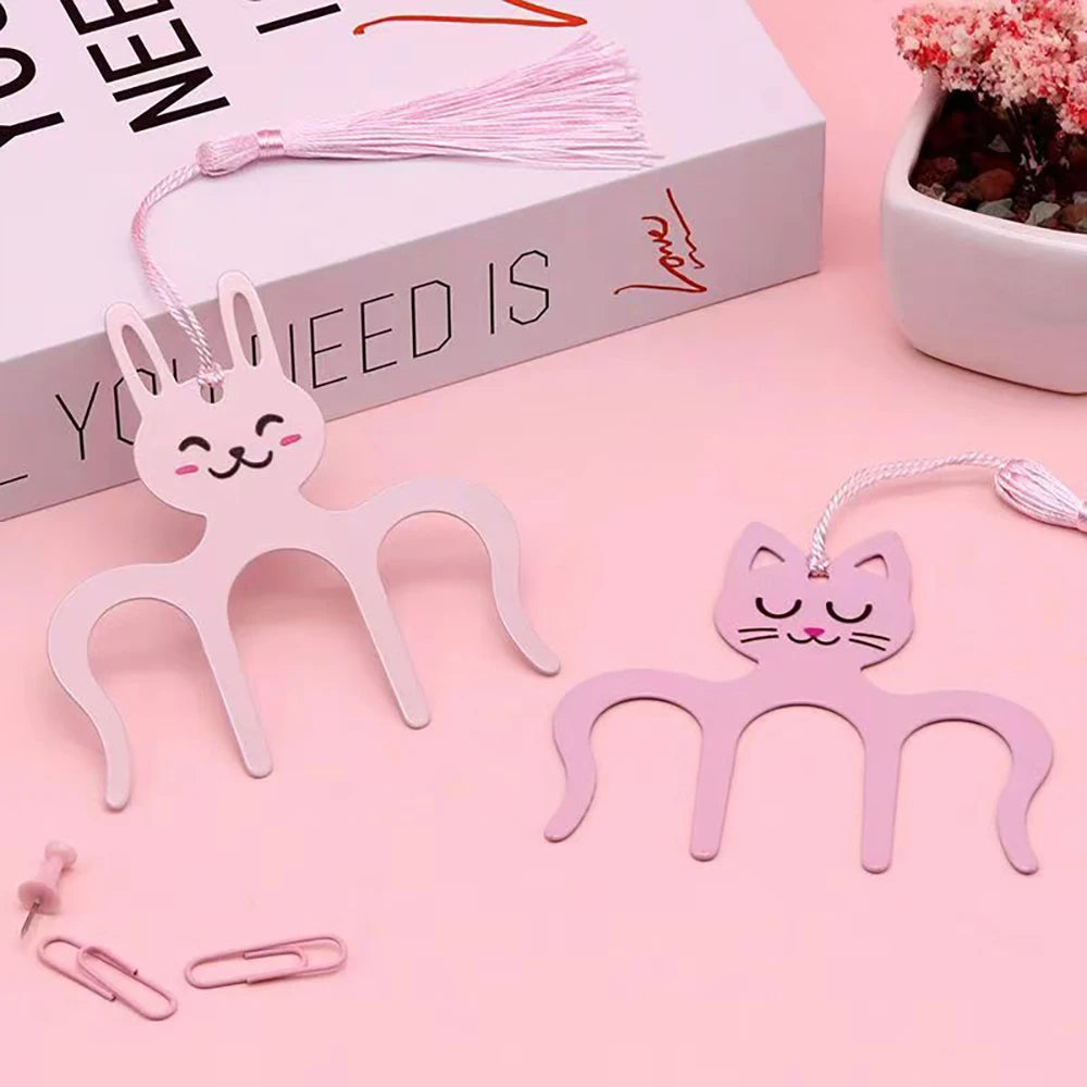Cartoon Cute M-shaped Score Clip Metal Iron Book Flat Paging Fixed
