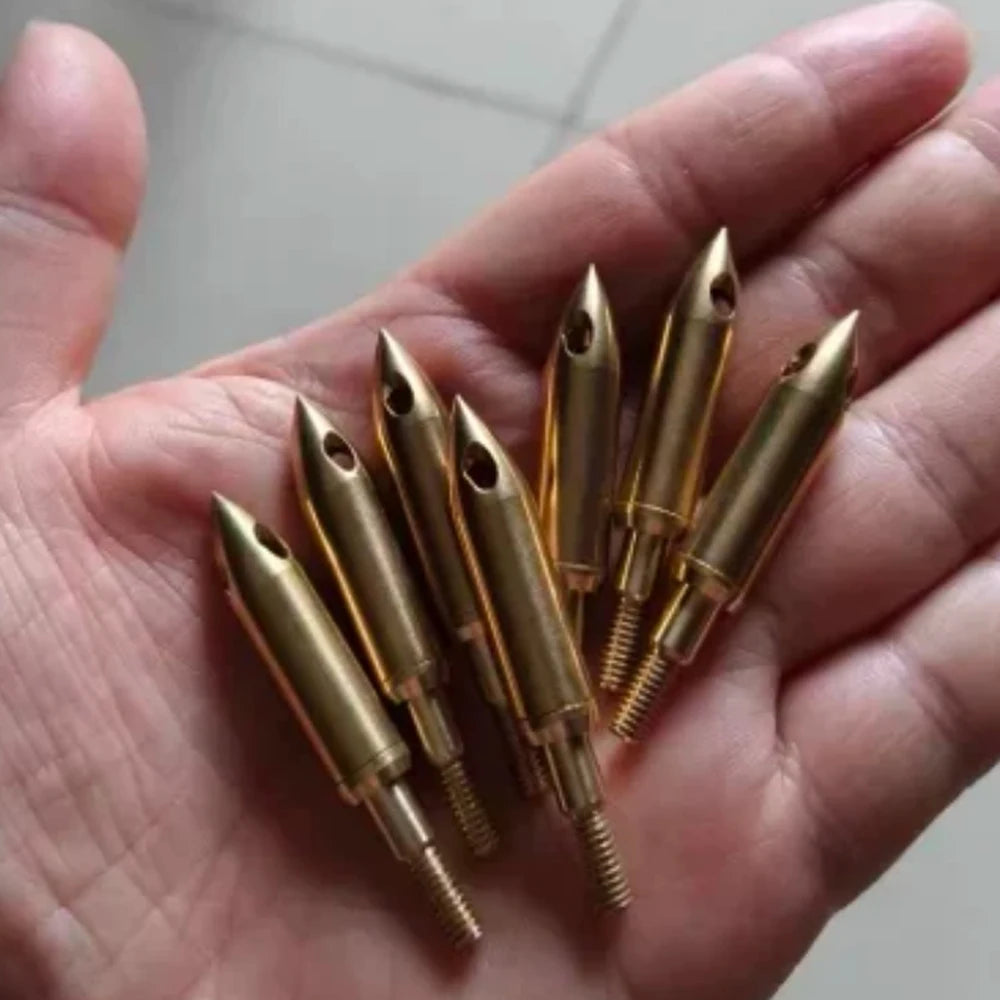 6 12 Arrowheads Whistle Point Tips Hunting Archery Copper-iron