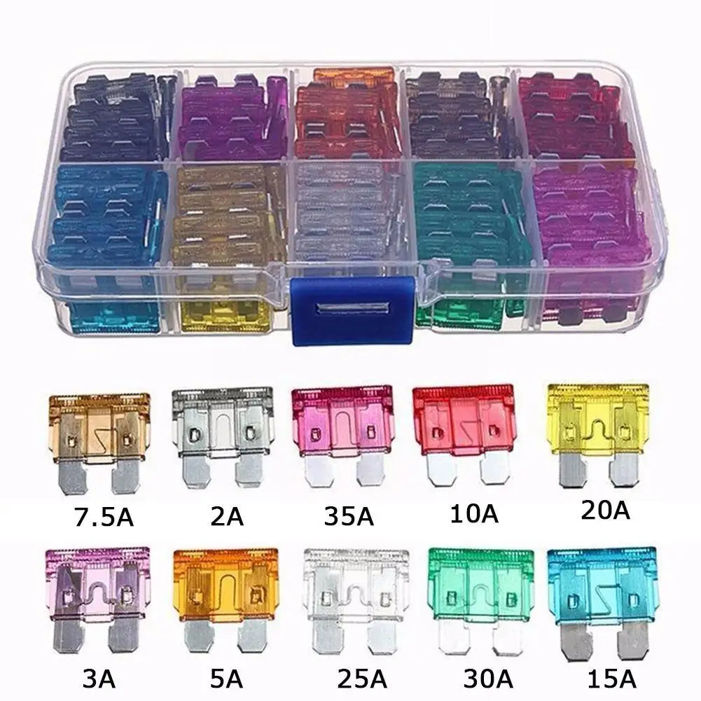 Automotive Mini Blade Fuses 50/100 Pack – 2A to 35A Assorted Peaceful Pleasures Health and Wellness