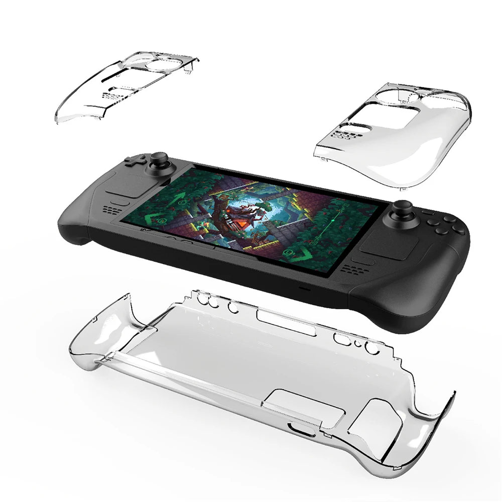 Transparent PC Hard Case For Steam Deck Host Split Crystal Protective Cases Gamepad Cover For Steamdeck Game Console Shell Peaceful Pleasures Health and Wellness