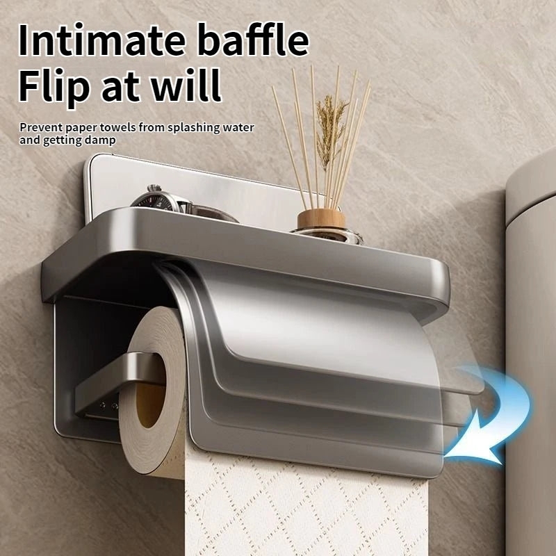 Wall Mounted Aluminum Toilet Paper Holder – Waterproof