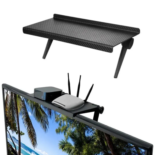 1PC Hot Selling Computer and TV Screen Storage Rack Wireless Router Set-top Box Rack No Perforated Storage Bracket Divine Tool Peaceful Pleasures Health and Wellness