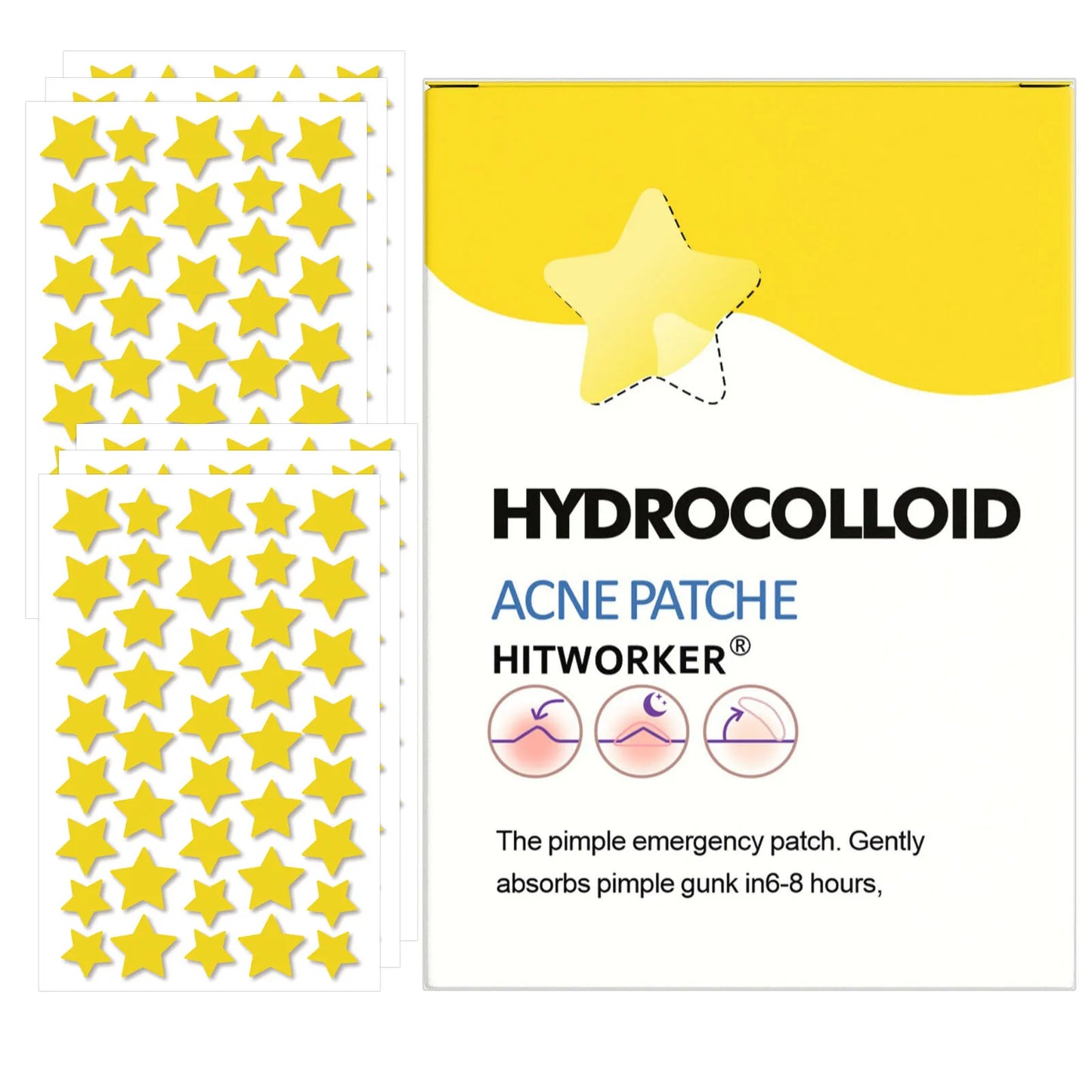 Invisible Waterproof Hydrocolloid Acne Patches – All Skin Types
