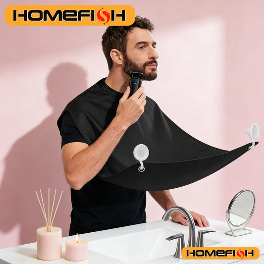 Men's Beard Shaving Bib - Clean Cape for Shaving and Grooming - Ideal for Care and Hygiene Peaceful Pleasures Health and Wellness