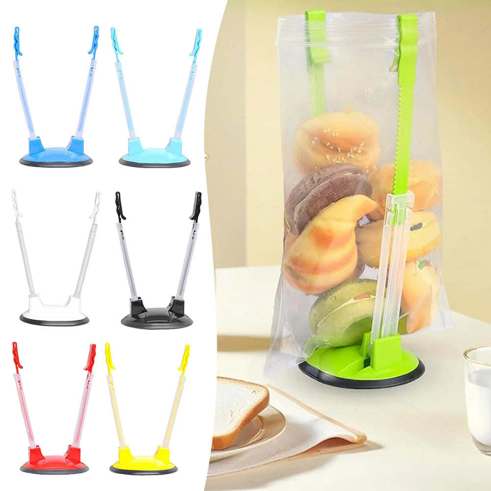 Adjustables Non Slip Food Storage Bag Holder Fresh-Keeping Freezer Bag Support Reusable Fresh-Keeping Baggy Rack Kitchen Supply Peaceful Pleasures Health and Wellness