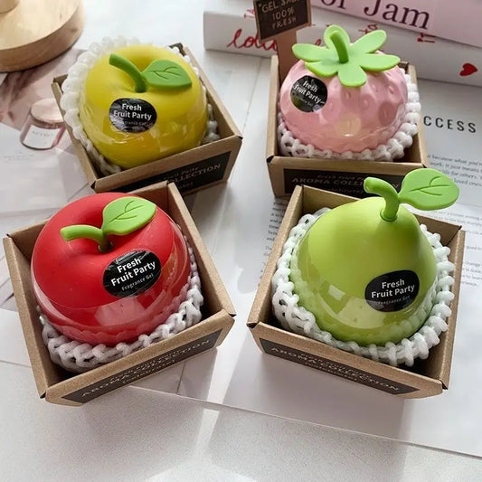 Fruit Shaped Car-mounted Solid Balm Creative Cute Strawberry Apple Home Decor Solid Balm Refreshing Bathroom Toilet Deodorant Peaceful Pleasures Health and Wellness