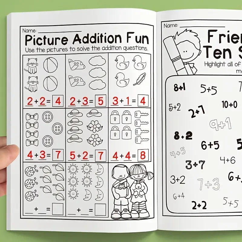 Addition Subtraction Workbooks Kids Math Practice Activity Books