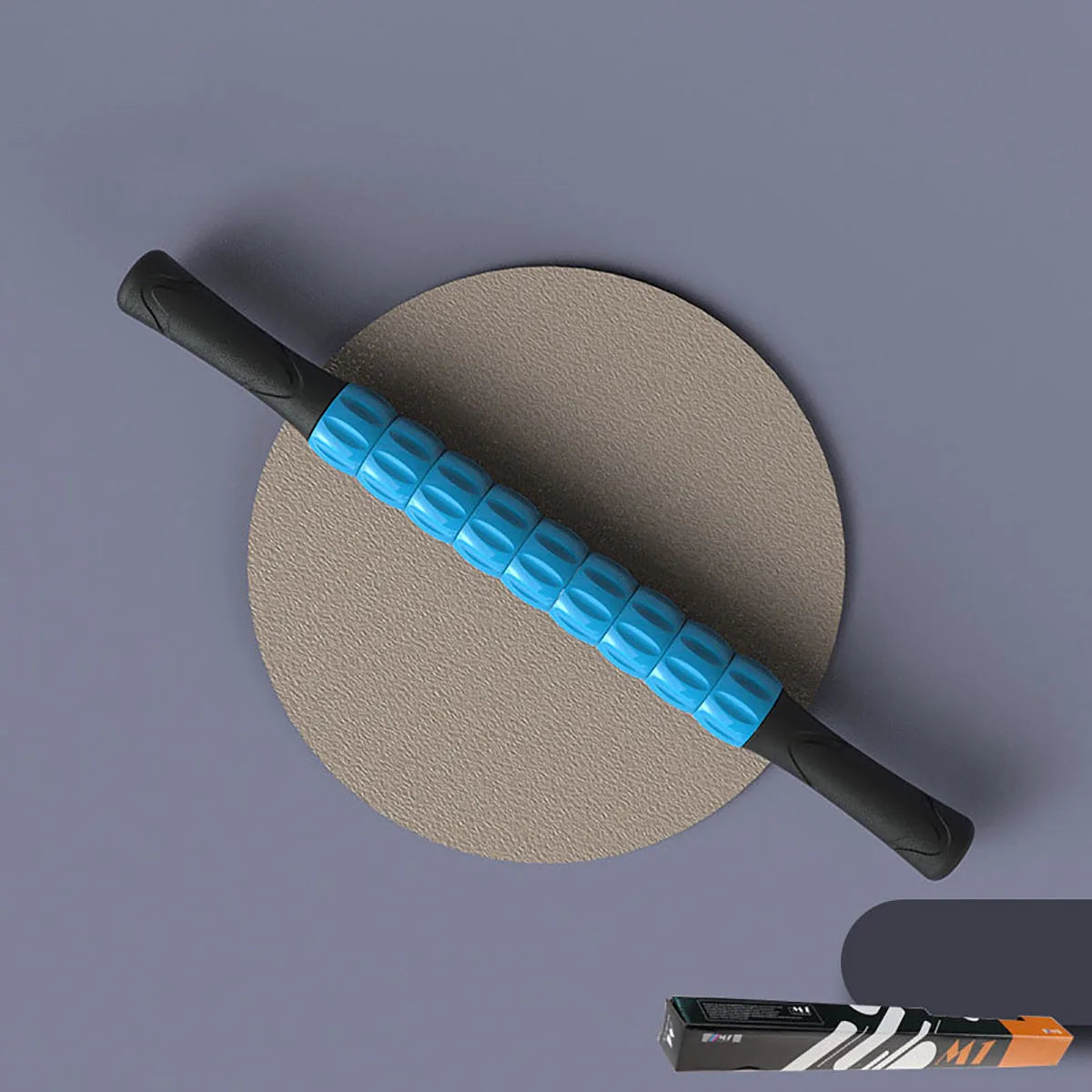 Gear Massage Stick Yoga Deep Muscle Relaxation Massage Shaft Personal Training Fascia Roller Plastic Roller Stick Shaft Fitness Peaceful Pleasures Health and Wellness Blue