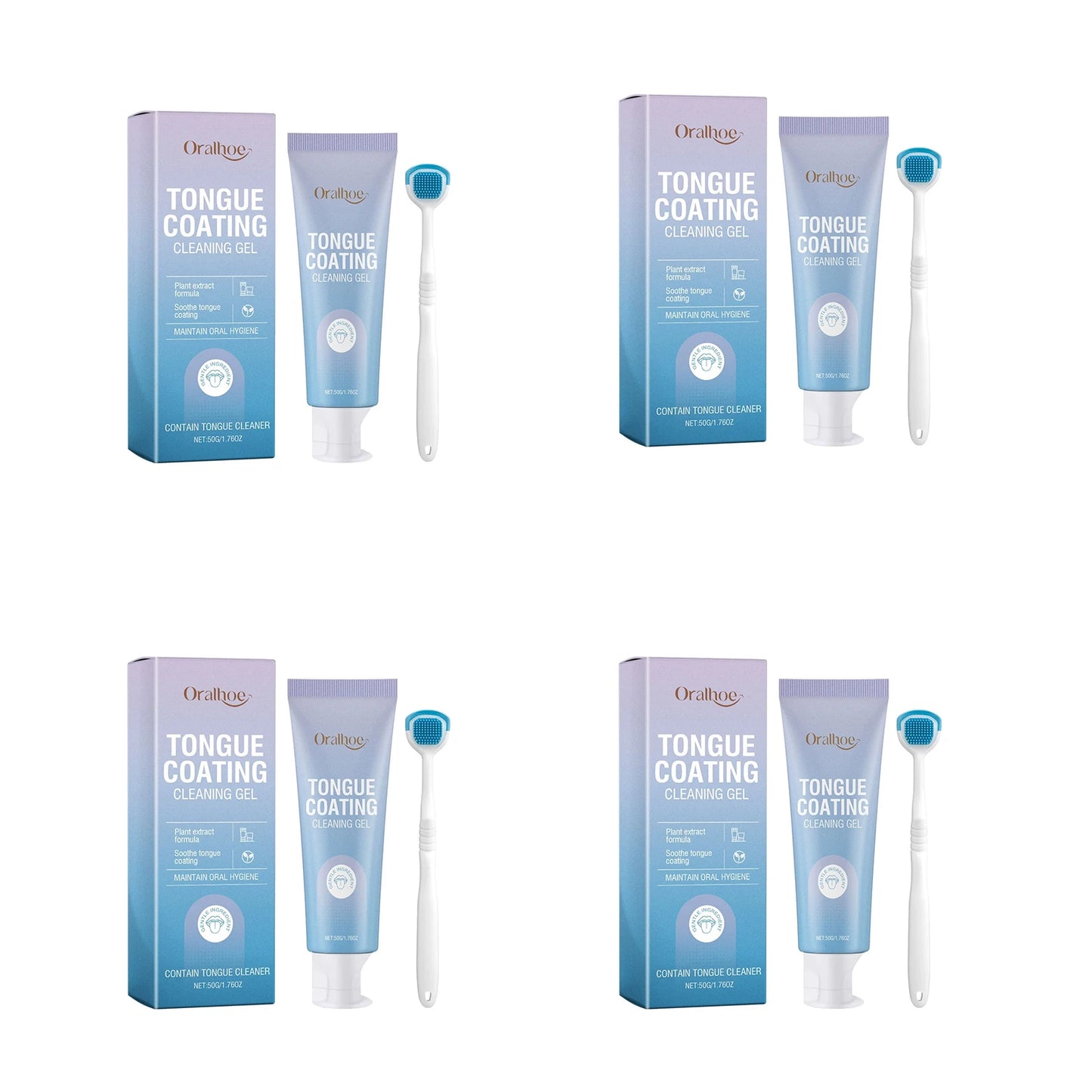 Tongue Cleaning Gel Set | Eliminate Bad Breath & Oral Bacteria