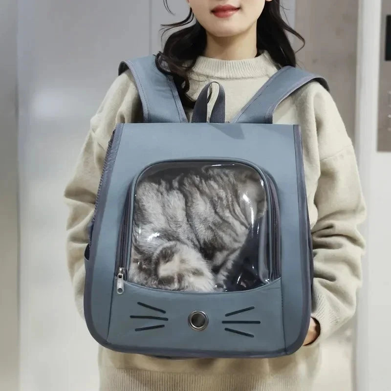 Portable Outdoor Breathable Cat Carrier Backpack Shoulders Bag for Cats and Small Dogs Transport Peaceful Pleasures Health and Wellness