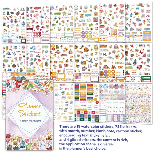 Vintage Planner Stickers 785 Aesthetic Plan Weekends Month Decorative Peaceful Pleasures Health and Wellness
