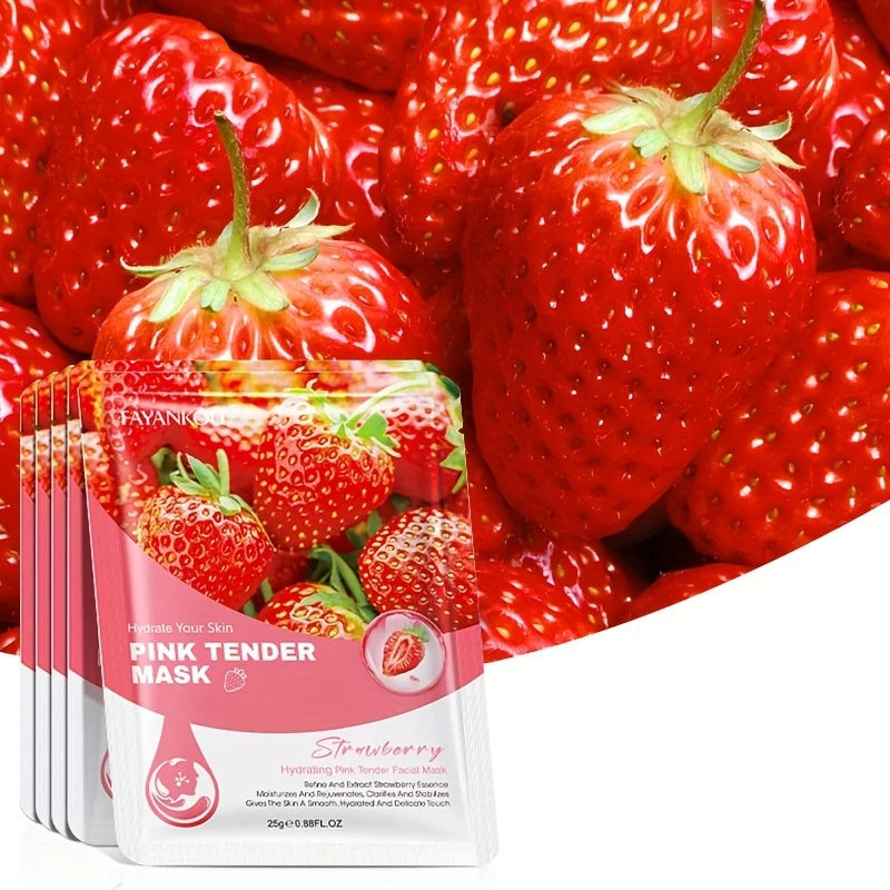 Strawberry Moisturizing Facial Mask – 9 Pc Nourishing Set