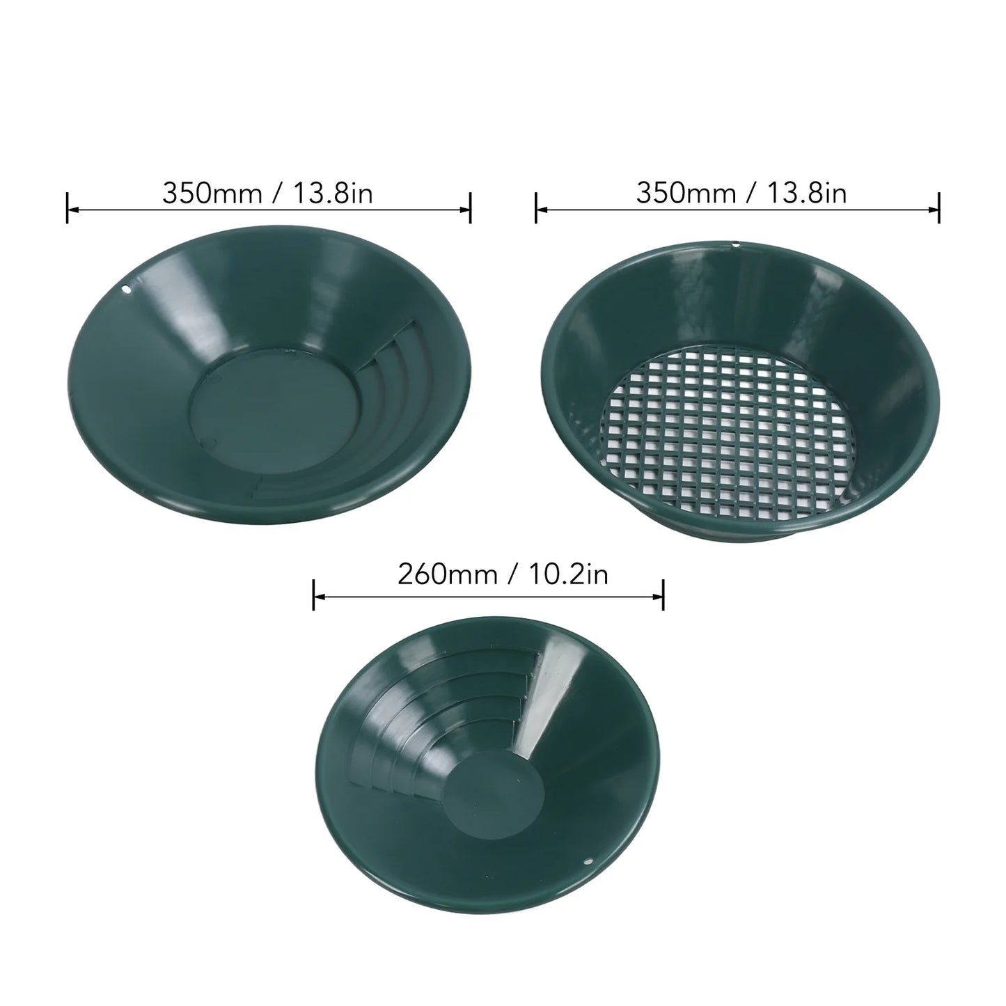 Gold Panning Pan Plastic Washing Hand Operated Round Dredging