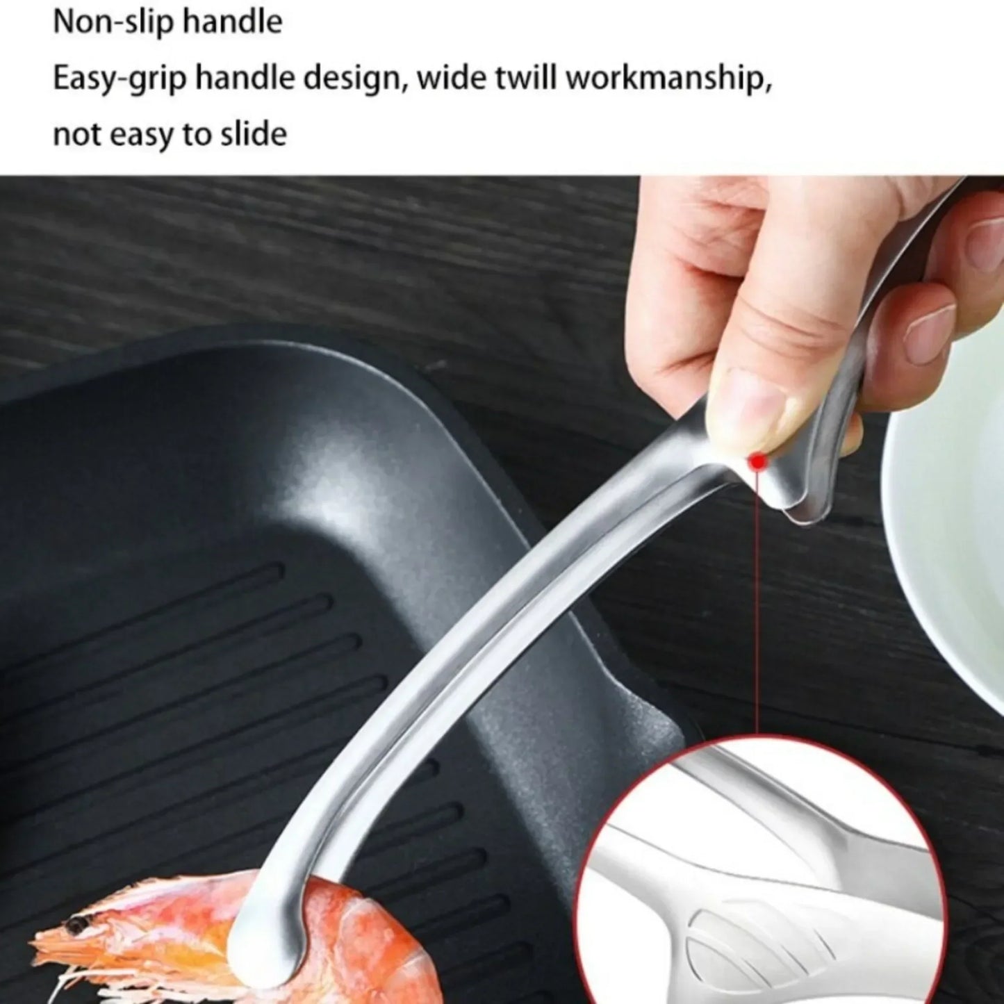 304 Stainless Steel Food Tongs – Long Handle BBQ & Kitchen