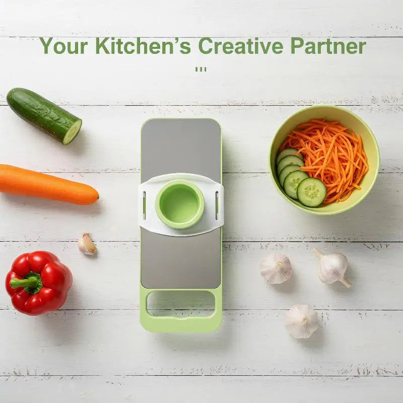 6-Blade Mandoline Vegetable Slicer & Grater with Hand Guard