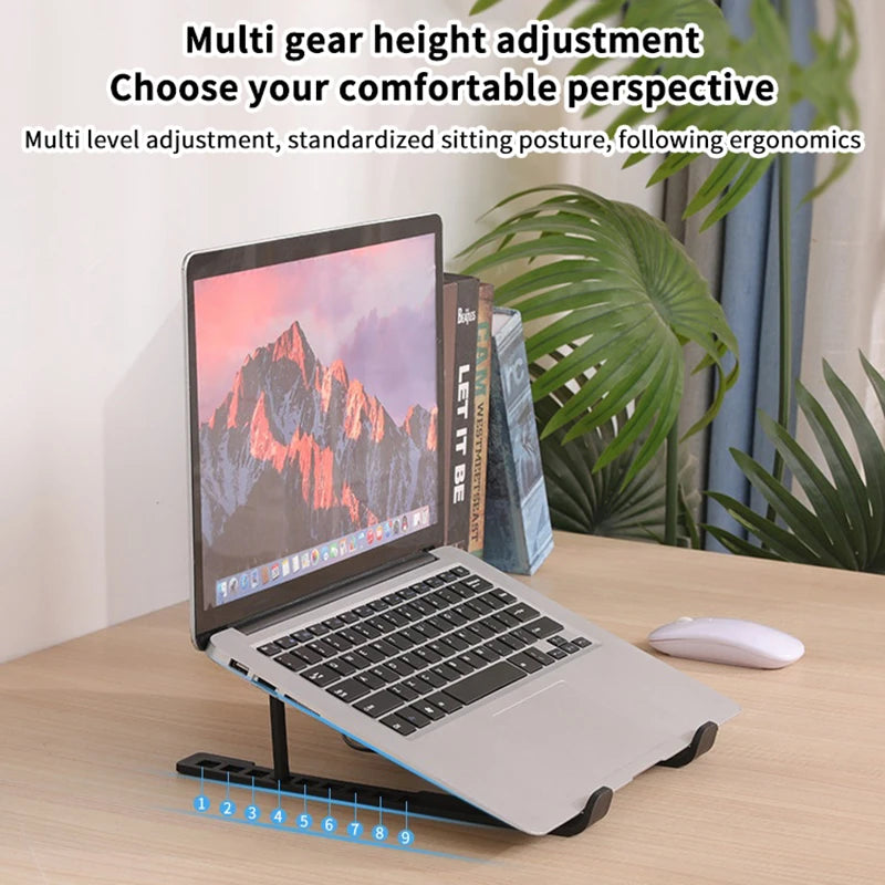 Foldable Laptop Cooling Stand with Built-In Fan | Height Adjustable