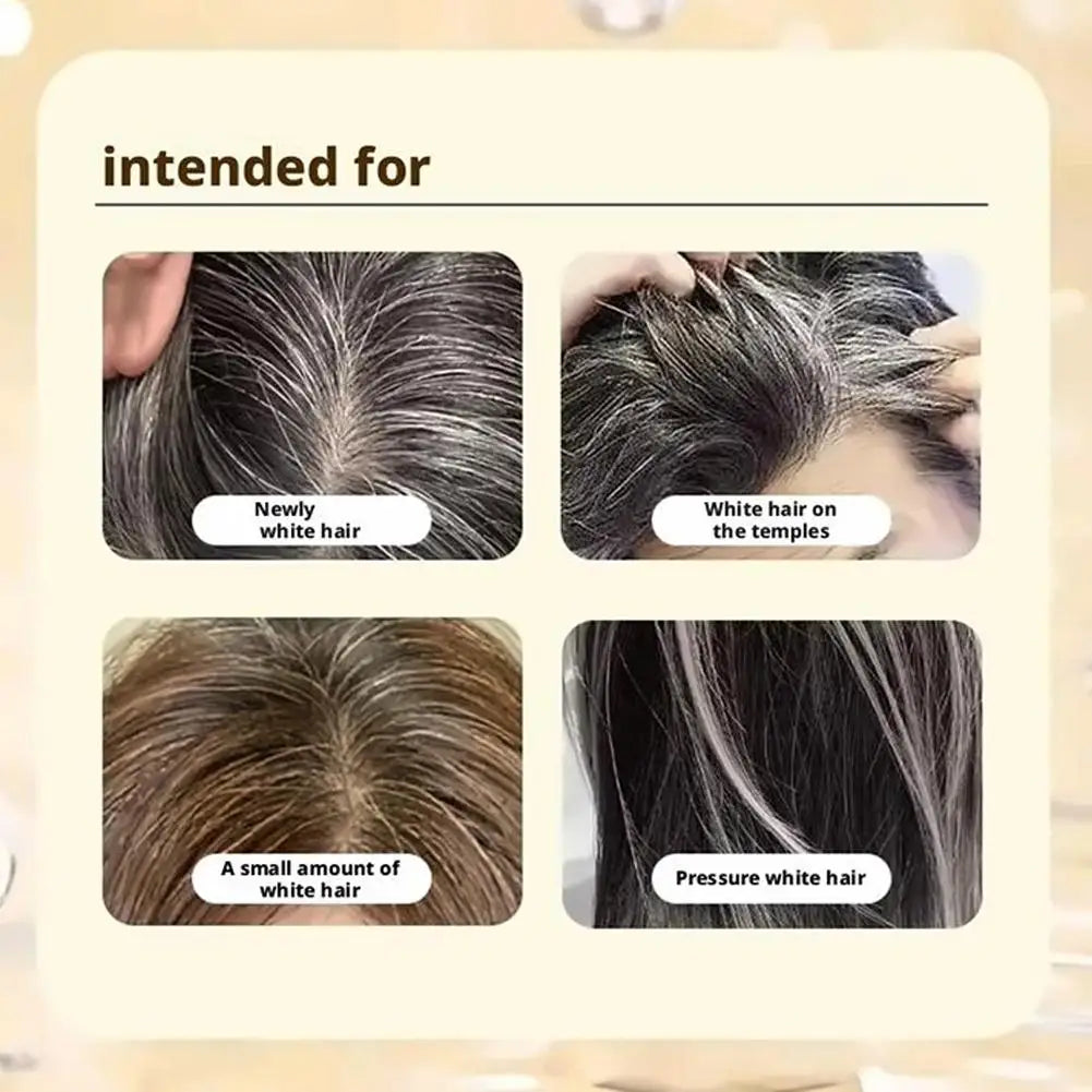 Plant-Based Hair Color Shampoo 210ml – Nourishing Floral Fragrance Hair Dye for Gray Coverage & Vibrant Color Peaceful Pleasures Health and Wellness