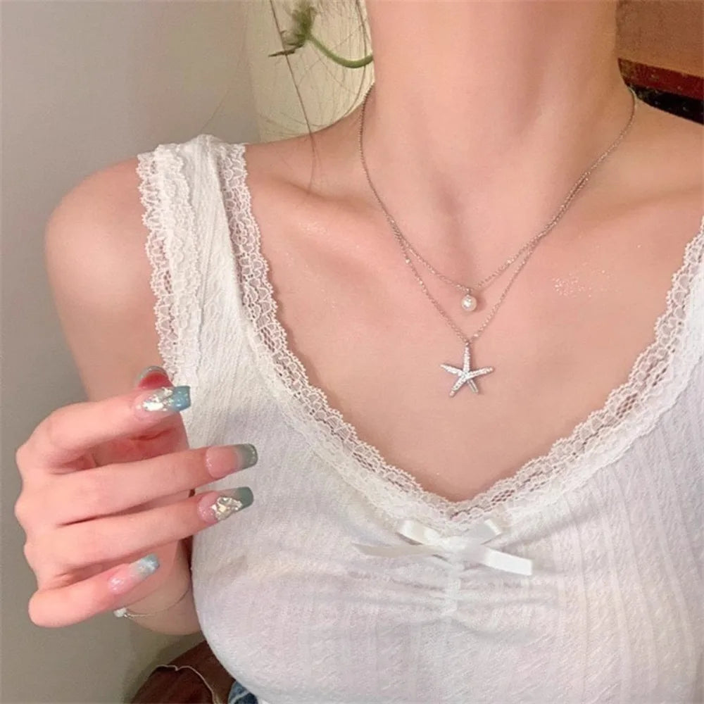 Sea Star Shell Beads Necklace – Bohemian Beach Jewelry