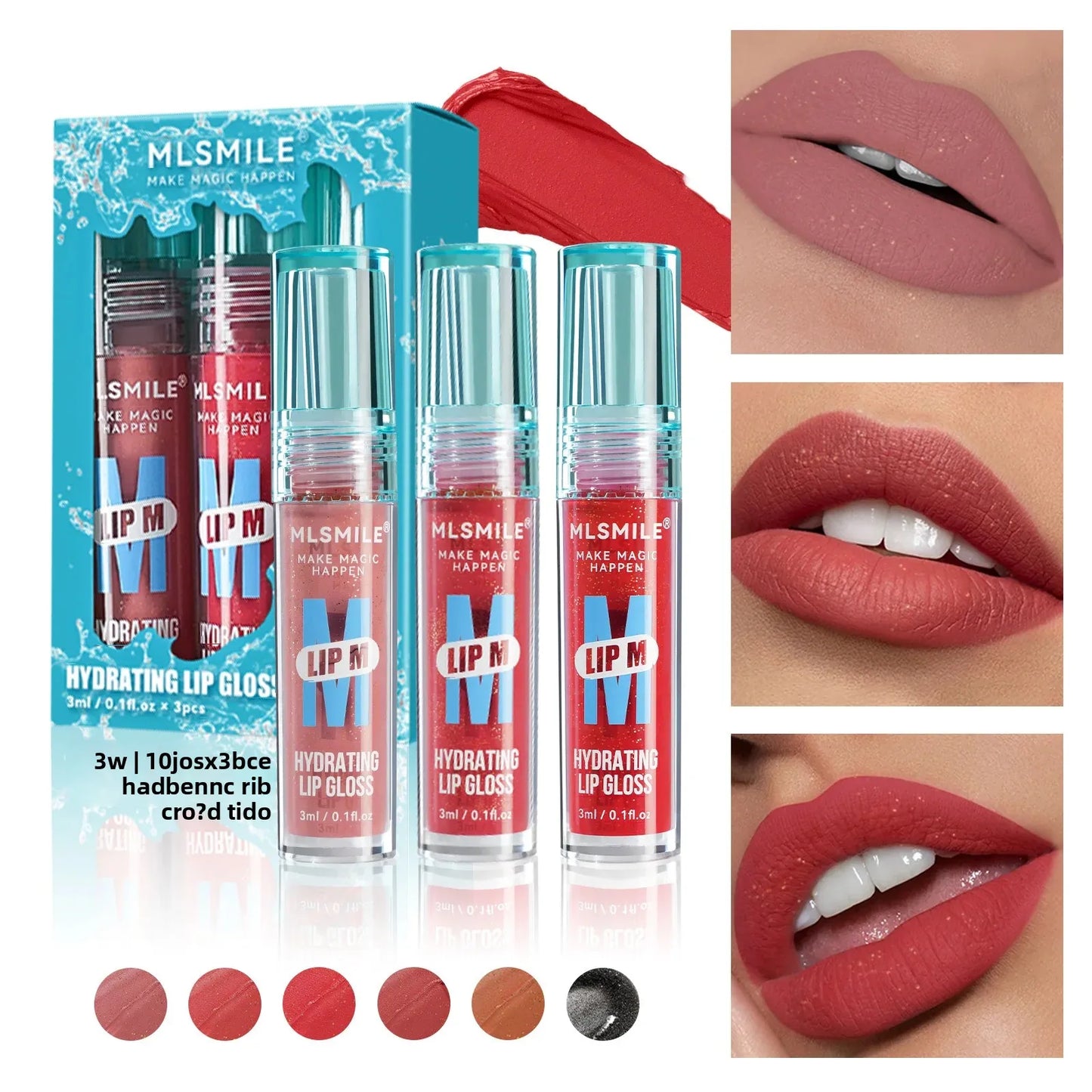 MLSMILE Pearl Lip Gloss – Matte Velvet, Waterproof, Long Lasting
