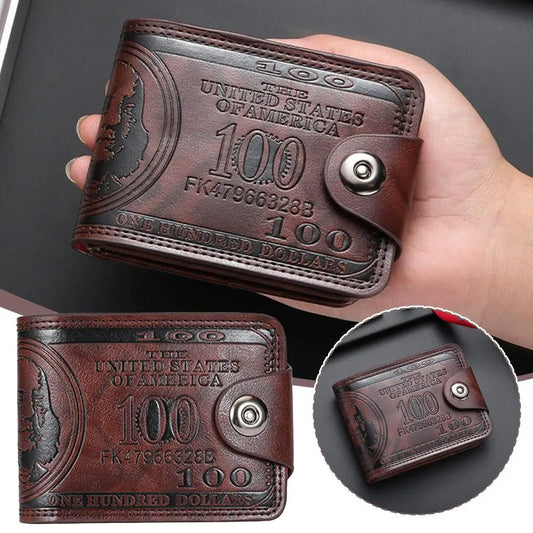 Men's Embossed Dollar Bill PU Leather Wallet | Card & Coin Men's Leather Wallet Peaceful Pleasures Health and Wellness