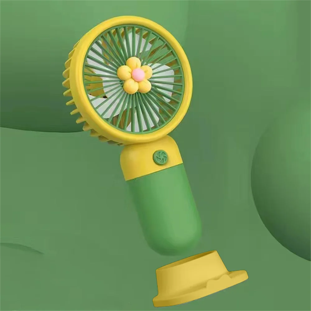 Mini USB Rechargeable Handheld Fan with Desktop Stand | Portable