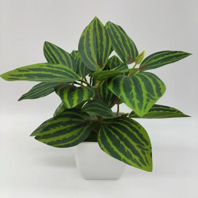 4PCS Artificial Bonsai Plants | Fake Plant Pot Home Office Decor