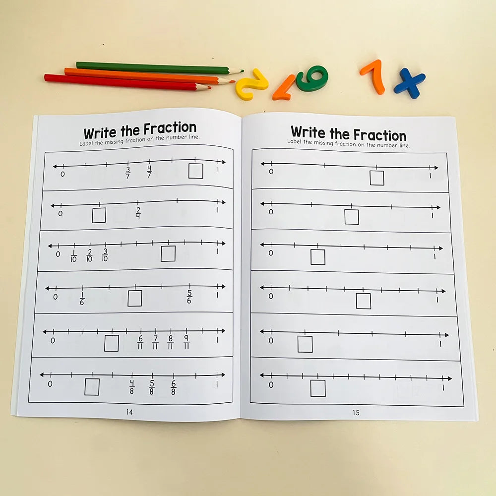 Basic Fraction Learn Practice Training Workbook Fact Teacher Teaching