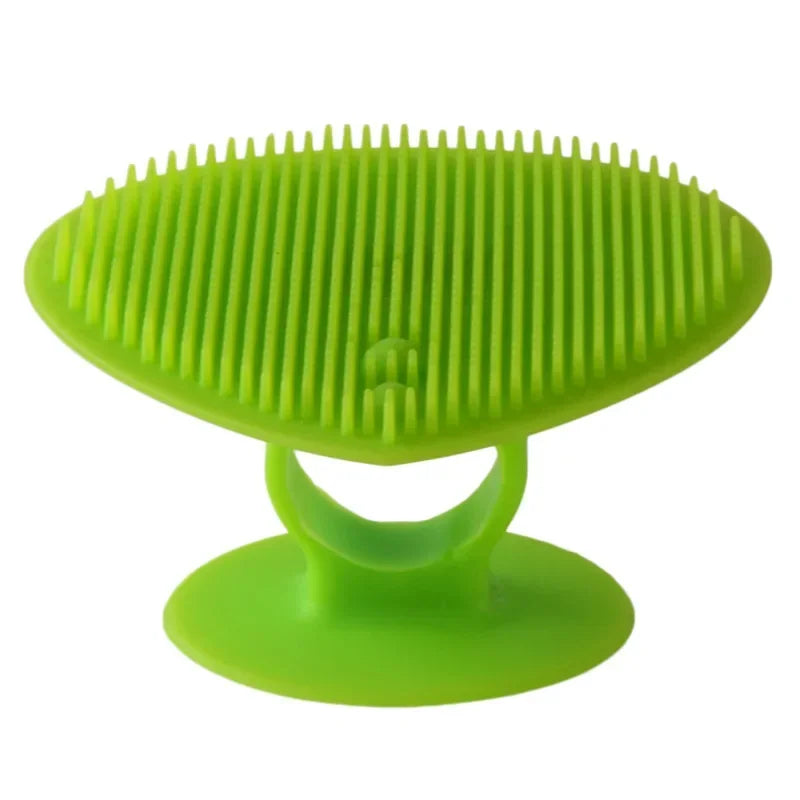 Oft Portable Face Cleansing Pad Comfortable Face Exfoliator Scrubbers Silicone Facial Cleansing Brush Peaceful Pleasures Health and Wellness green