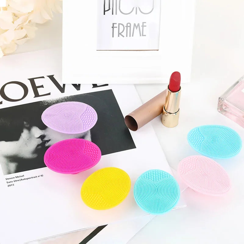 Silicone Face Wash Brush Clean Pores Baby Shampoo Brush Baby Bath Brush Soft Hair Round Shampoo Comb Home Use Peaceful Pleasures Health and Wellness