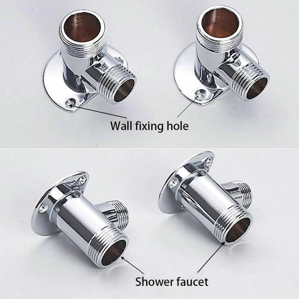 Stainless Steel Shower Extension Pipe Joint Bright Chrome Outside Arm