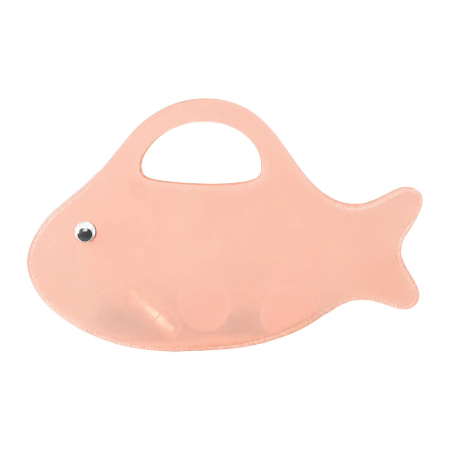 Funny Fish-Shape Clutch Purse Large Capacity Cute Solid Color Tote Handbag Transparent Lightweight Commute Clear Jelly Pack Peaceful Pleasures Health and Wellness
