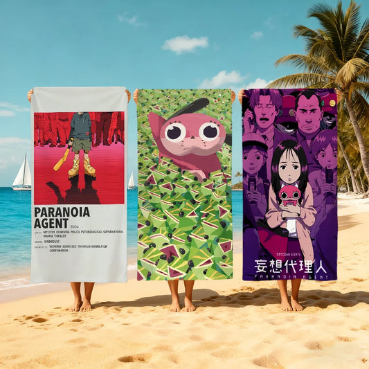 Anime Quick-Dry Beach Towel | Soft Pool Towel for Travel & Gym Quick-Dry Beach Towel Peaceful Pleasures Health and Wellness