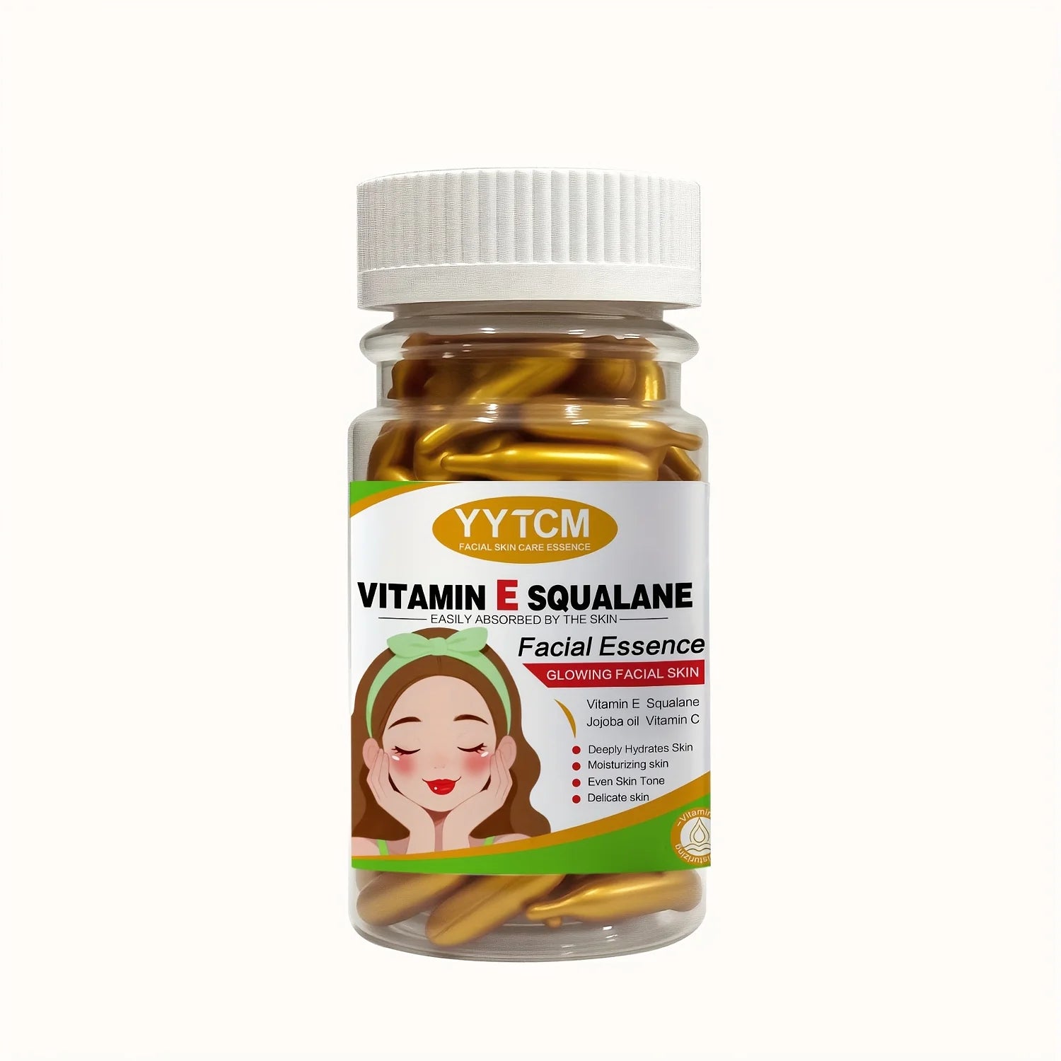 Vitamin E deep moisturizing capsule essence, deep moisturizing and skin brightening essence (0.4gx90 capsules)/bottle-1 bottle Peaceful Pleasures Health and Wellness 1 bottle 0.4gx90capsules