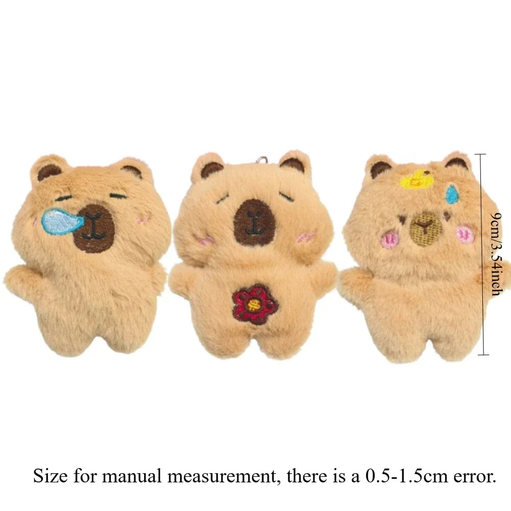 Capybara Plush Keychain – Squeaky Cute Bag Charm | 1–10 PCS