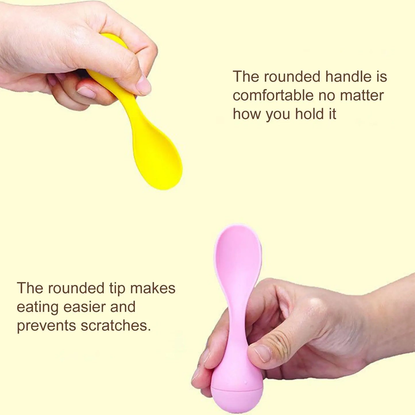 Self-Standing Toddler Spoon | Non-Stick Food-Grade PP Utensil