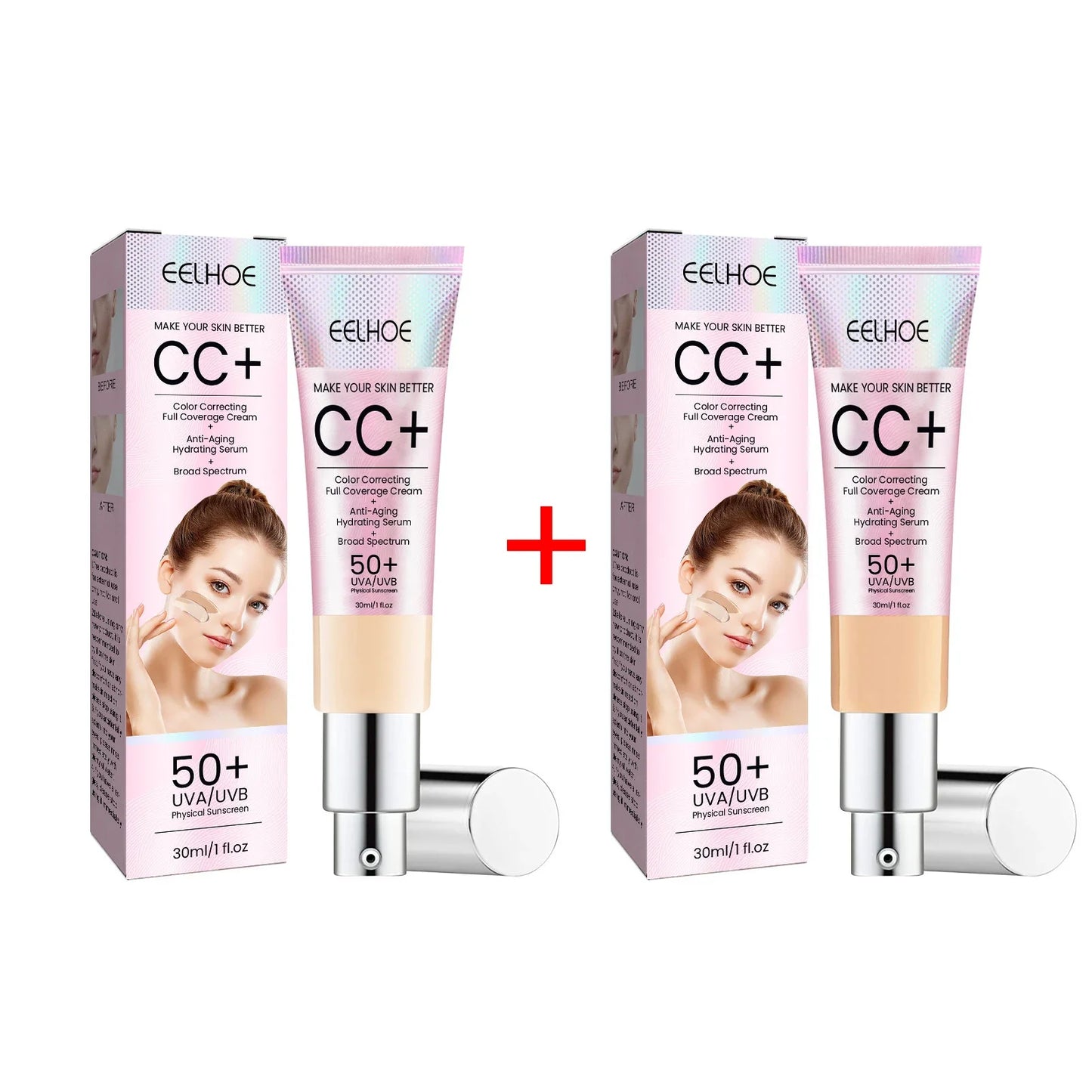 EELHOE CC Foundation Cream – Full Coverage & Brightening 30ml