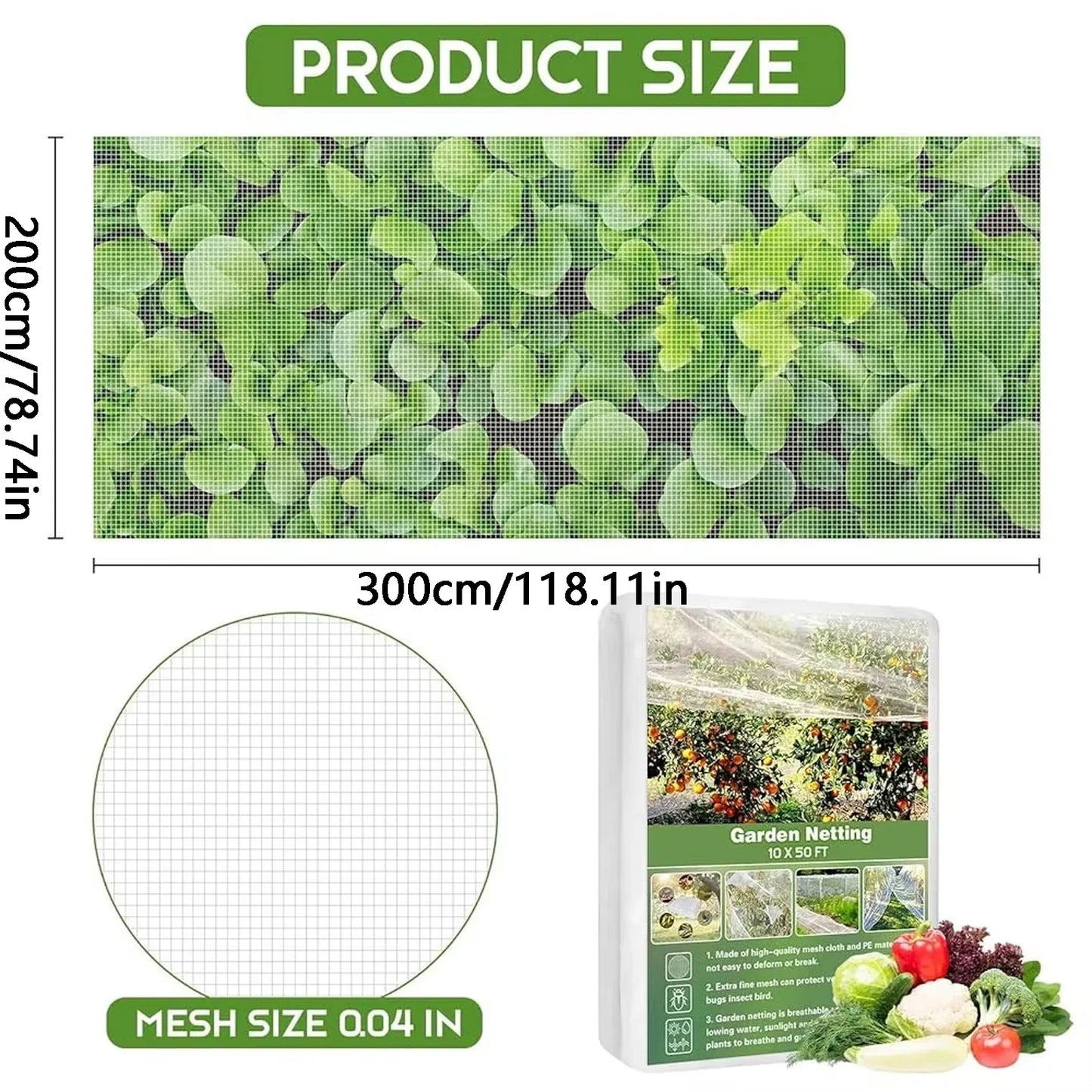 7×100FT Ultra Fine Garden Mesh Netting Pest Barrier Plant Cover