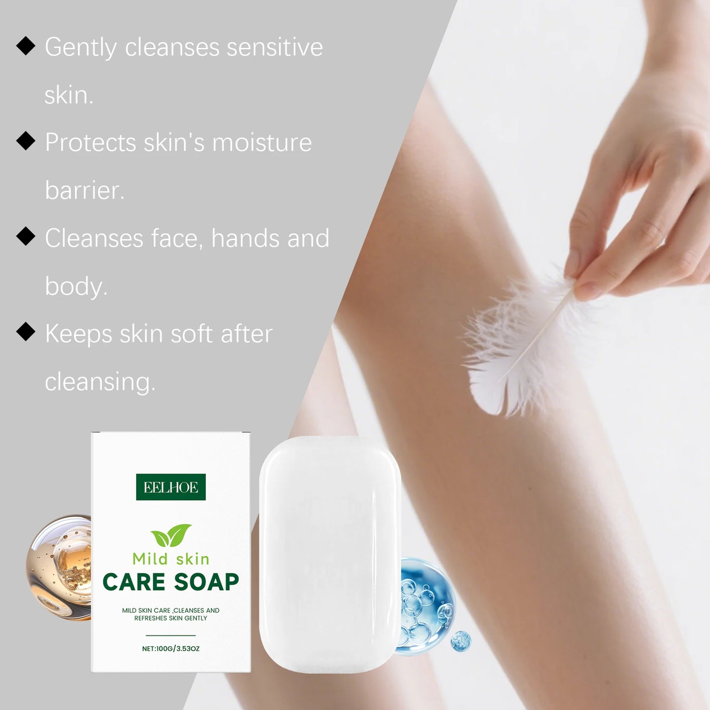 Fragrance-Free Cleansing Soap Bar for Sensitive Skin