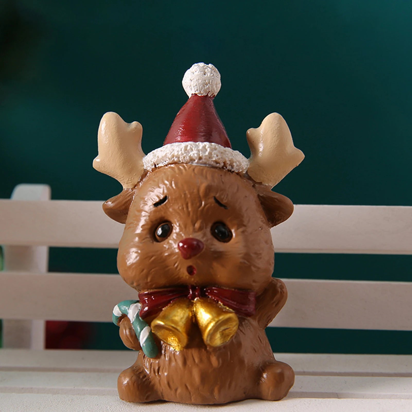 Personalized Resin Christmas Ornament Creative Mini Xmas Tree Santa Snowman Figurines Suitable for School Shop Peaceful Pleasures Health and Wellness
