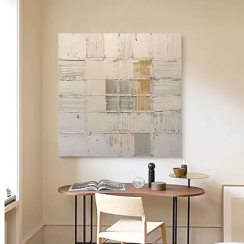 Nordic Modern Abstract StereoscopicTexture Sensation Handmade Oil Painting For Home Decoration Bedroom Restaurant Living Room Peaceful Pleasures Health and Wellness
