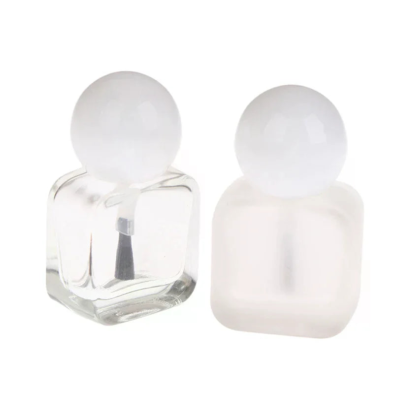 1pcs 10ml Empty Nail Polish Bottles Clear Glass Nail Gel Bottles With Brush Cap Nail Oil Nail Art Tool Peaceful Pleasures Health and Wellness