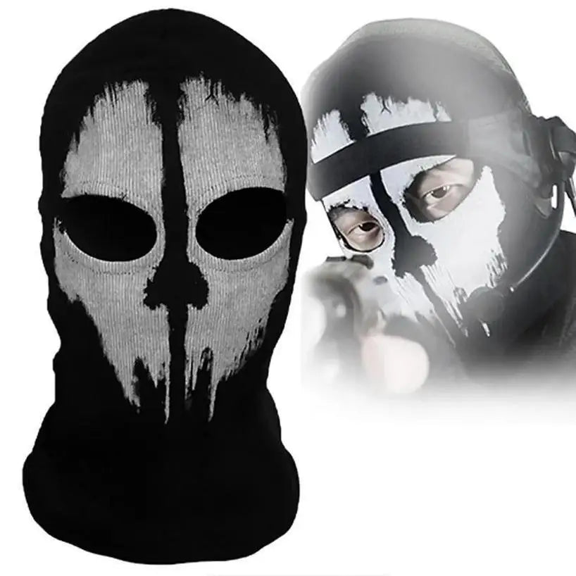 Ghost Skull Balaclava Hood Mask Motorcycle Ski Bike Face Neck Cover