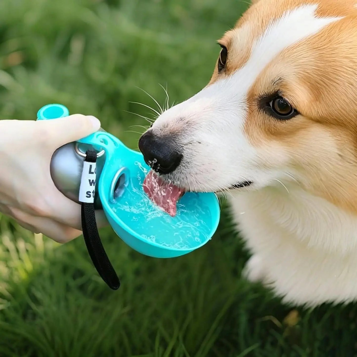 2-in-1 Portable Dog Water Bottle | Stainless Steel & Silicone