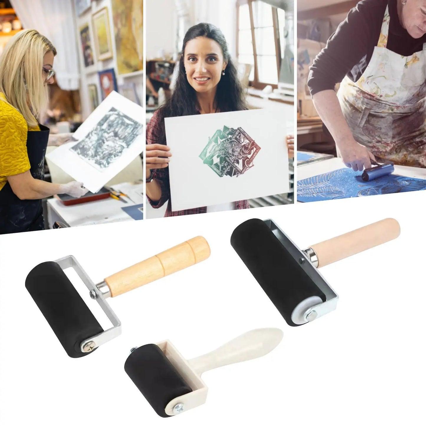 Professional Rubber Roller – Ink Stamping & Printmaking Tool
