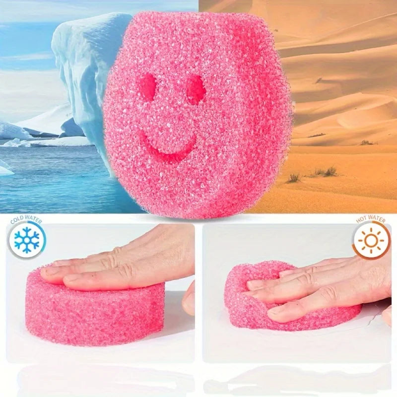 3 Pieces in a Color Box, Random Colors, Imitation Loofah Sponge for Washing Dishes, Kitchen Cleaning Brush, Pot and Dish Scrubber, Double-Sided Thickened Scouring Pad Sponge Block, Household Kitchen Cleaning Supplies Peaceful Pleasures Health and Wellness