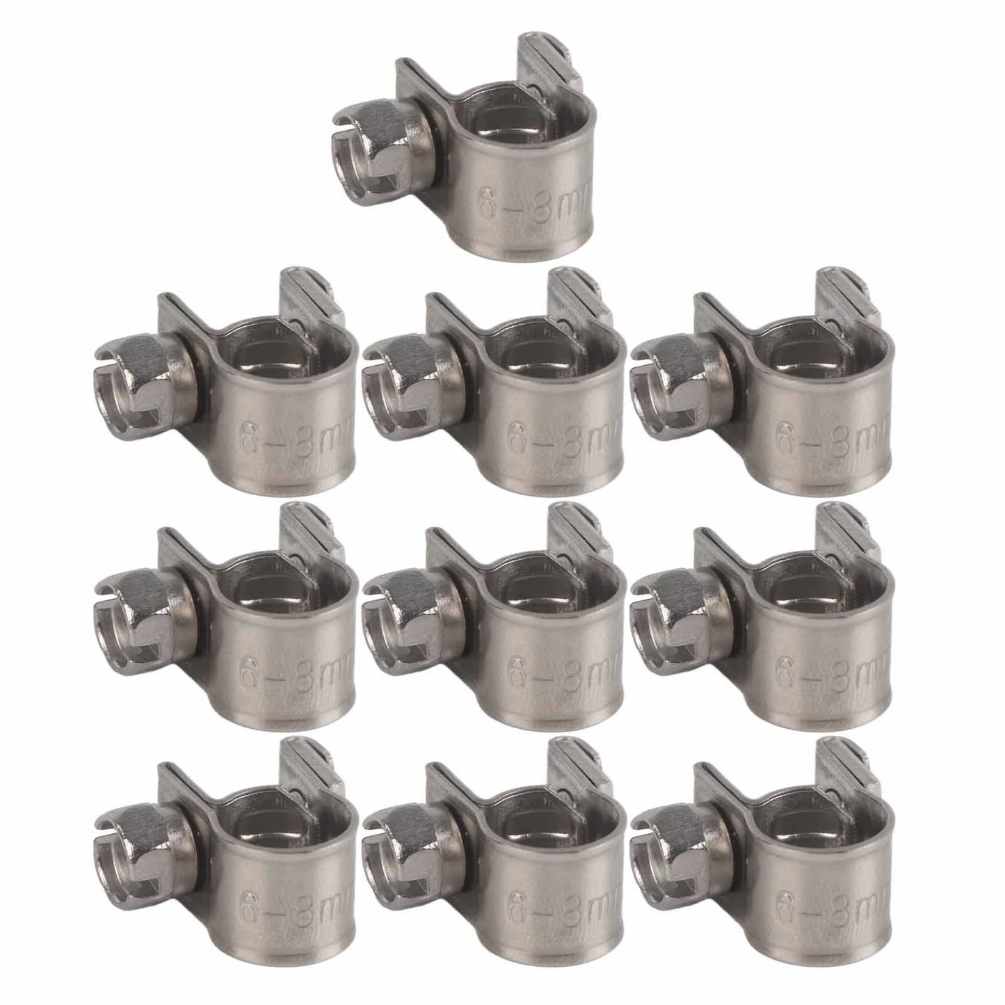 Stainless Steel Mini Fuel Line Pipe Hose Clamp Clip 6mm‑20mm Optional Size Hose Clamp Hose Clips Pipe Clip Hose Fastener Peaceful Pleasures Health and Wellness GS00501-01