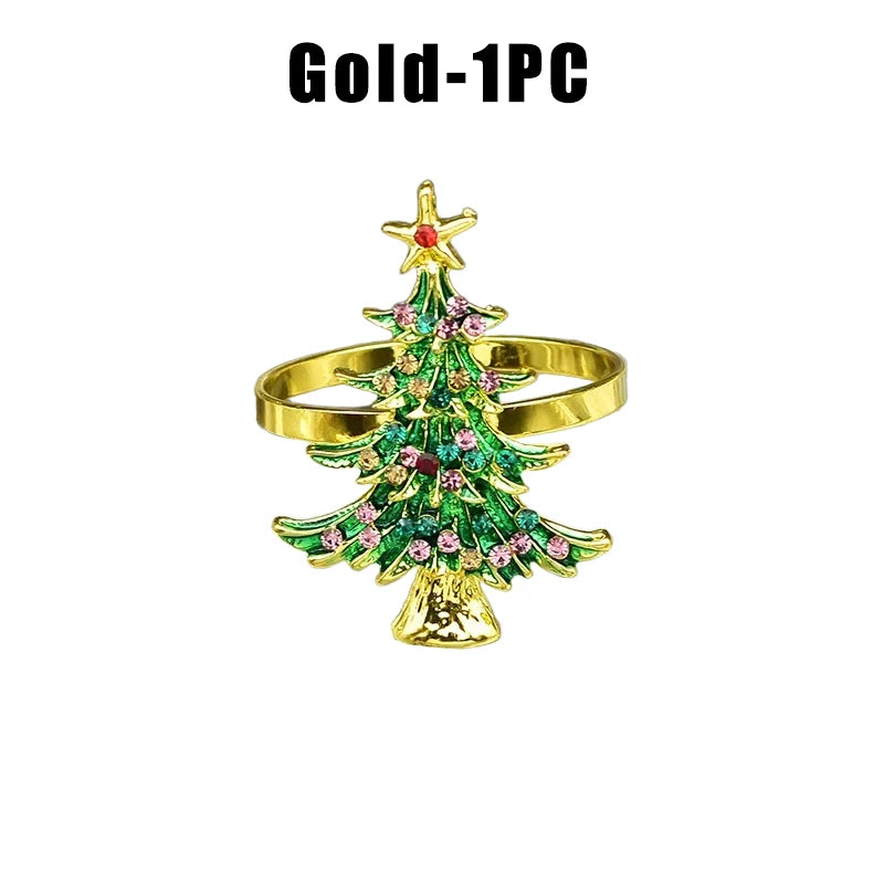 Christmas Tree Napkin Ring Holders – Set of 1–40 | Holiday Decor