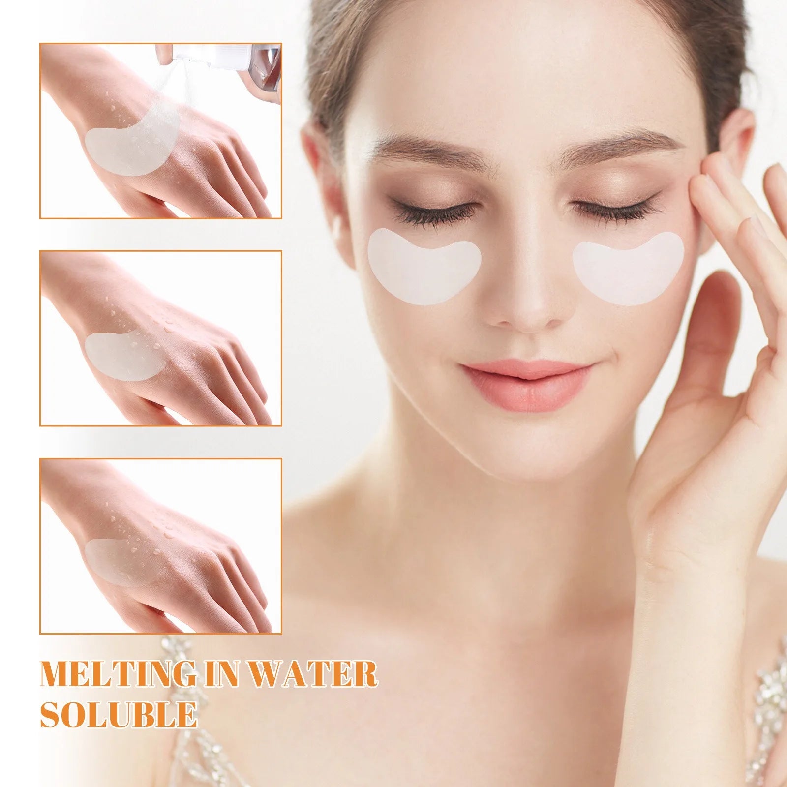 EELHOE Collagen Water Soluble Eye Mask Remove Bags Dark Circles Anti Wrinkle Firming Patches Lifting Skin CarePatch 10/2pcs/Box Peaceful Pleasures Health and Wellness