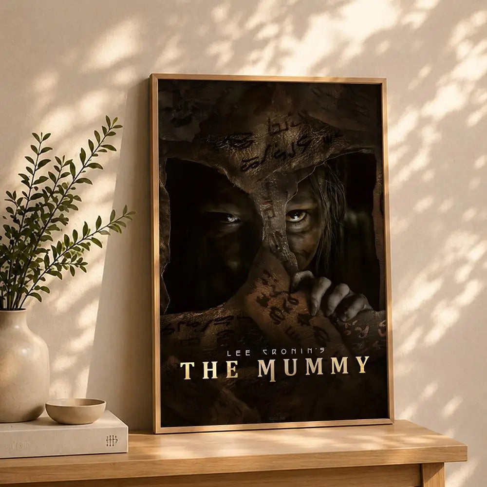 The Mummy Movie Poster HD Self-Adhesive Waterproof Wall Art Movie Poster Wall Art Peaceful Pleasures Health and Wellness White6 50X70cmNoframe