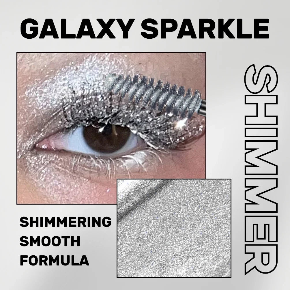 QIBEST 5 Colors Diamond Glitter Mascara Long Lasting Makeup 3D Volume Eyelashes Curling Shimmer Mascara Charming Eye Lash Tools Peaceful Pleasures Health and Wellness